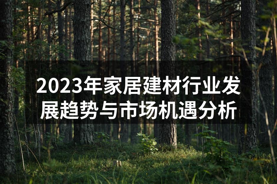 环保材料的家居产品展示